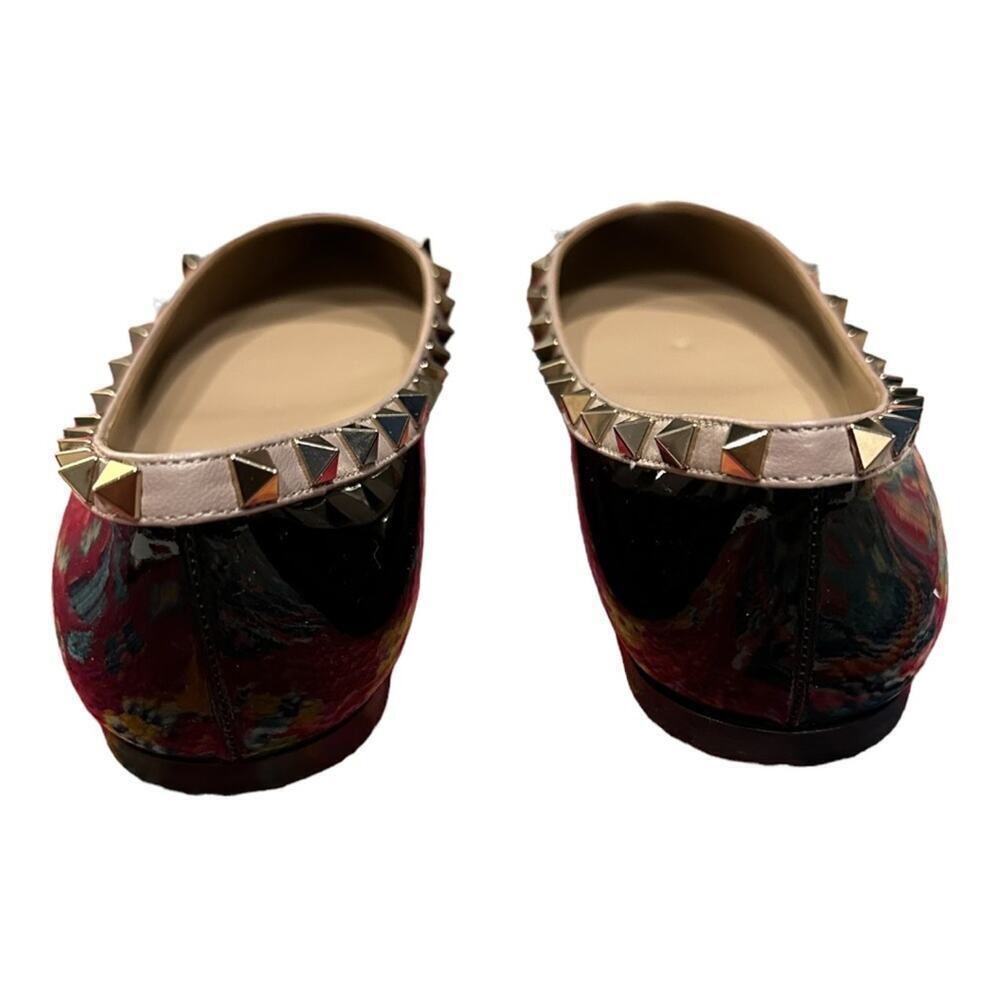 Valentino Garavani Rockstud Black Patent Leather Flats Size 39.5 NEW - Picture 4 of 12